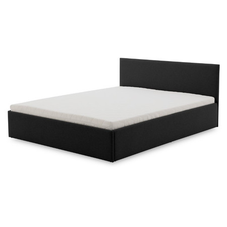 Čalouněná postel LEON s pěnovou matrací rozměr 160x200 cm Černá Signal-nabytek