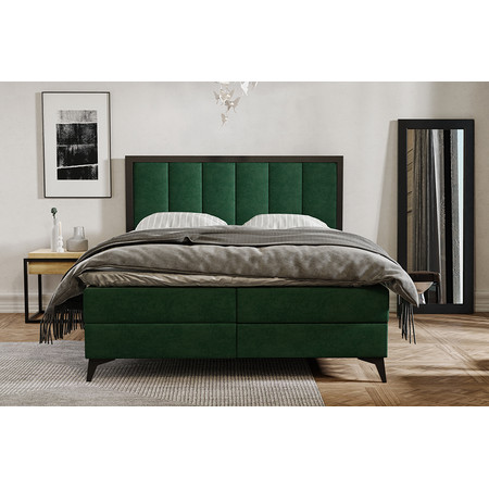 Čalouněná postel LOFT rozměr 160x200 cm Zelená TT-FURNITURE