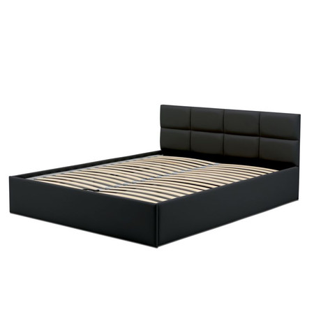 Čalouněná postel MONOS II bez matrace rozměr 180x200 cm - Eko-kůže Černá eko-kůže Signal-nabytek