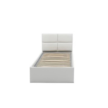 Čalouněná postel MONOS II bez matrace rozměr 90x200 cm - Eko-kůže Bílá eko-kůže Signal-nabytek
