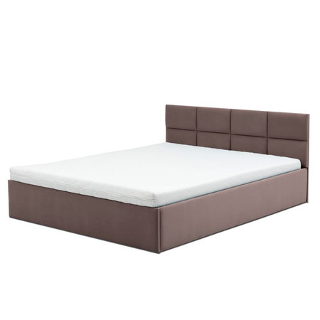 Čalouněná postel MONOS s pěnovou matrací rozměr 180x200 cm Kakao Signal-nabytek