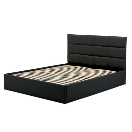 Čalouněná postel TORES II bez matrace rozměr 140x200 cm - Eko-kůže Černá eko-kůže Signal-nabytek