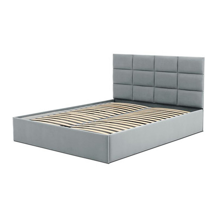 Čalouněná postel TORES bez matrace rozměr 140x200 cm Světle šedá Signal-nabytek