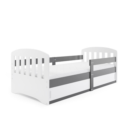 Dětská postel CLASSIC 1 160x80 cm Šedá-bílá BMS