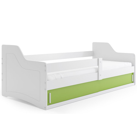 Dětská postel SOFIX s úložným prostorem 80x160 cm - bílá Zelená BMS