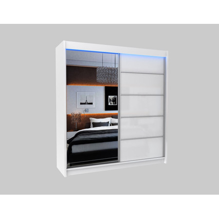 Kvalitní Šatní Skříň Makira 200 cm Bílá Furniture