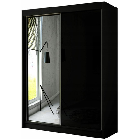 Kvalitní Šatní Skříň Velis 150 cm Dub Sonoma Černá Furniture