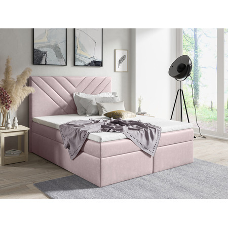 Postel 70 GARD 140x200 cm s úložným prostorem Růžová SG-nábytek