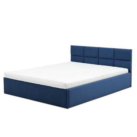 Čalouněná postel MONOS s pěnovou matrací rozměr 180x200 cm Namořnická modrá Signal-nabytek
