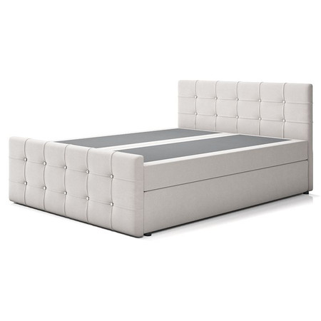 Čalouněná postel TRENTO s pružinovou matrací 180x200 cm Béžová SG-nábytek