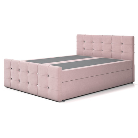 Čalouněná postel TRENTO s pružinovou matrací 180x200 cm Růžová SG-nábytek