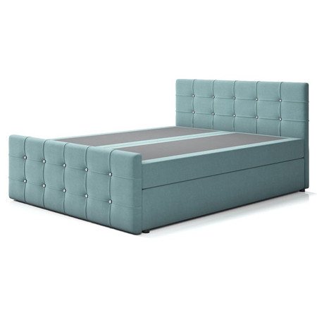Čalouněná postel TRENTO s pružinovou matrací 180x200 cm Tyrkysová SG-nábytek