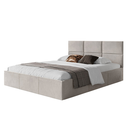 Čalouněná postel PORTO rozměr 160x200 cm Světle šedá TT-FURNITURE