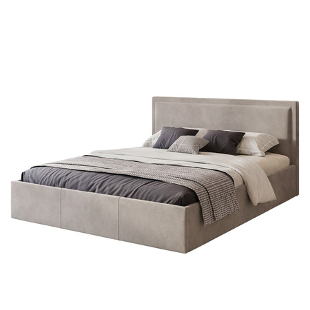 Čalouněná postel SOAVE rozměr 140x200 cm Světle šedá TT-FURNITURE