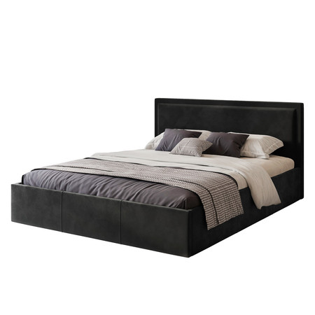 Čalouněná postel SOAVE rozměr 160x200 cm Černá TT-FURNITURE