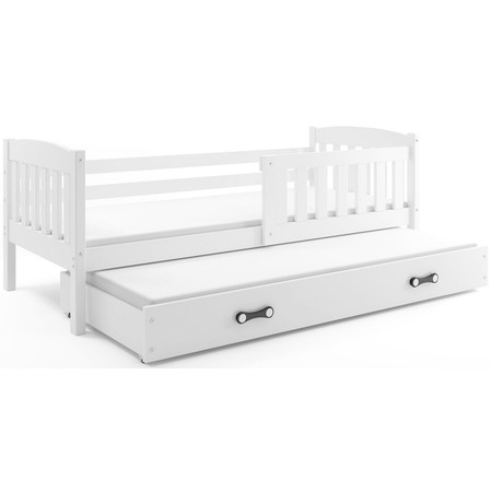Dětská postel KUBUS s výsuvnou postelí 80x190 cm - bílá Ružové BMS