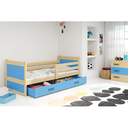 Dětská postel RICO 80x190 cm Modrá Borovice BMS